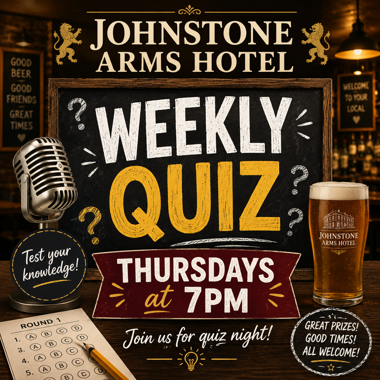 Johnstone Arms Hotel Quiz Night
